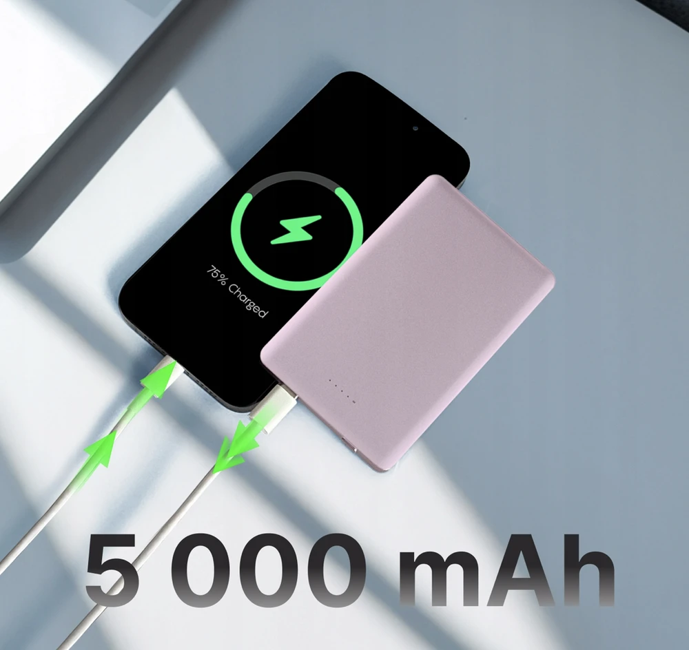 „Qualo QMPB5-US-15-09 MagSafe“ išorinė baterija, 5000 mAh / 15 W