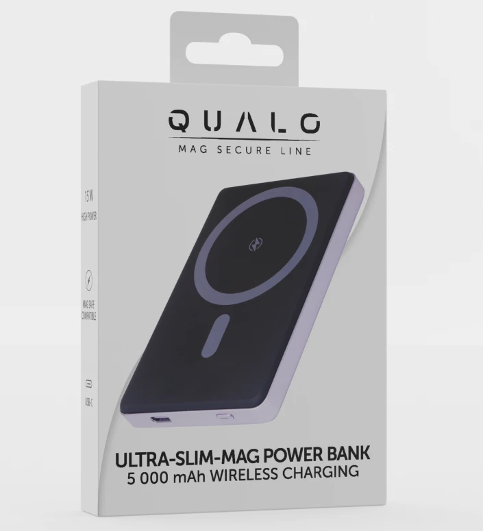 „Qualo QMPB5-US-15-09 MagSafe“ išorinė baterija, 5000 mAh / 15 W