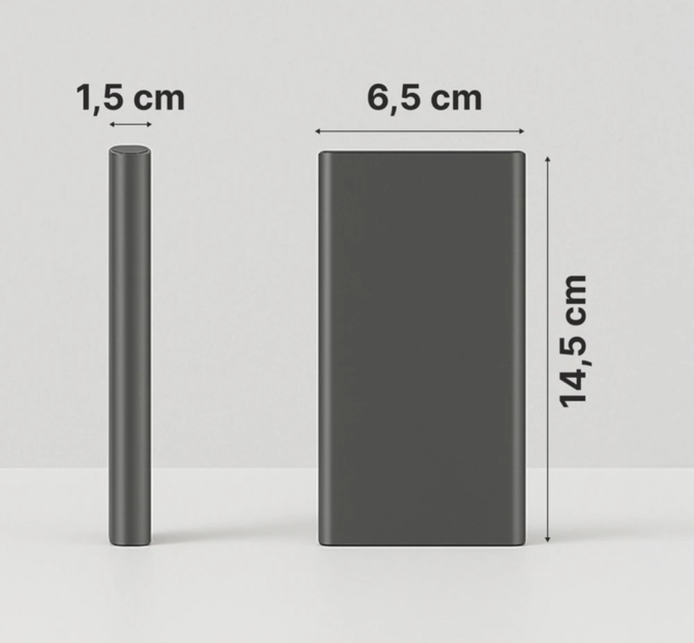 Qualo QPB10-LD-23-18 išorinė baterija 10000 mAh / LED / 23W