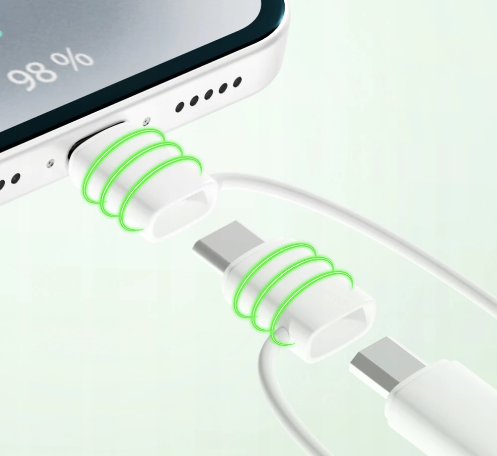 Qualo QRC-CA+M+L-00 laidas 3in1 USB-C - USB-A / microUSB + USB adapteris / 1.5m / 60W / baltas