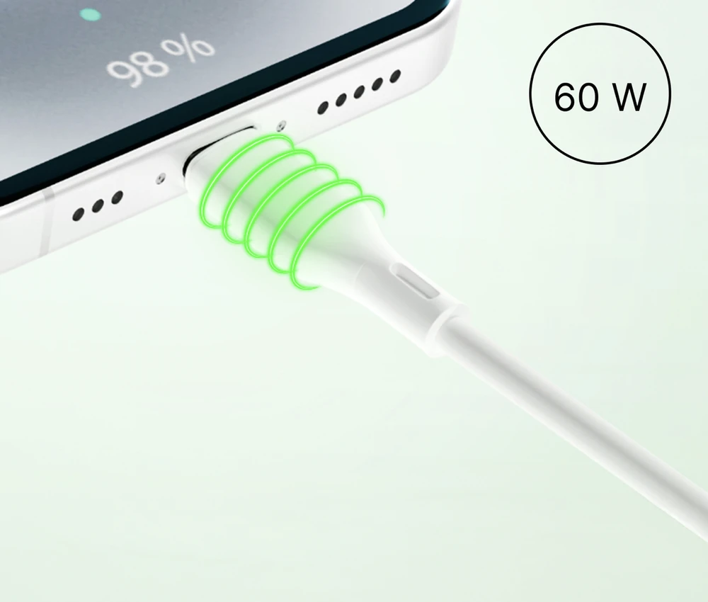 Qualo 2in1 įkrovimo laidas su 60W galia