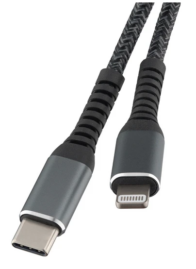 Qualo QRC-CL-01 USB-C / Lightning 2.4A kabelis 1 m
