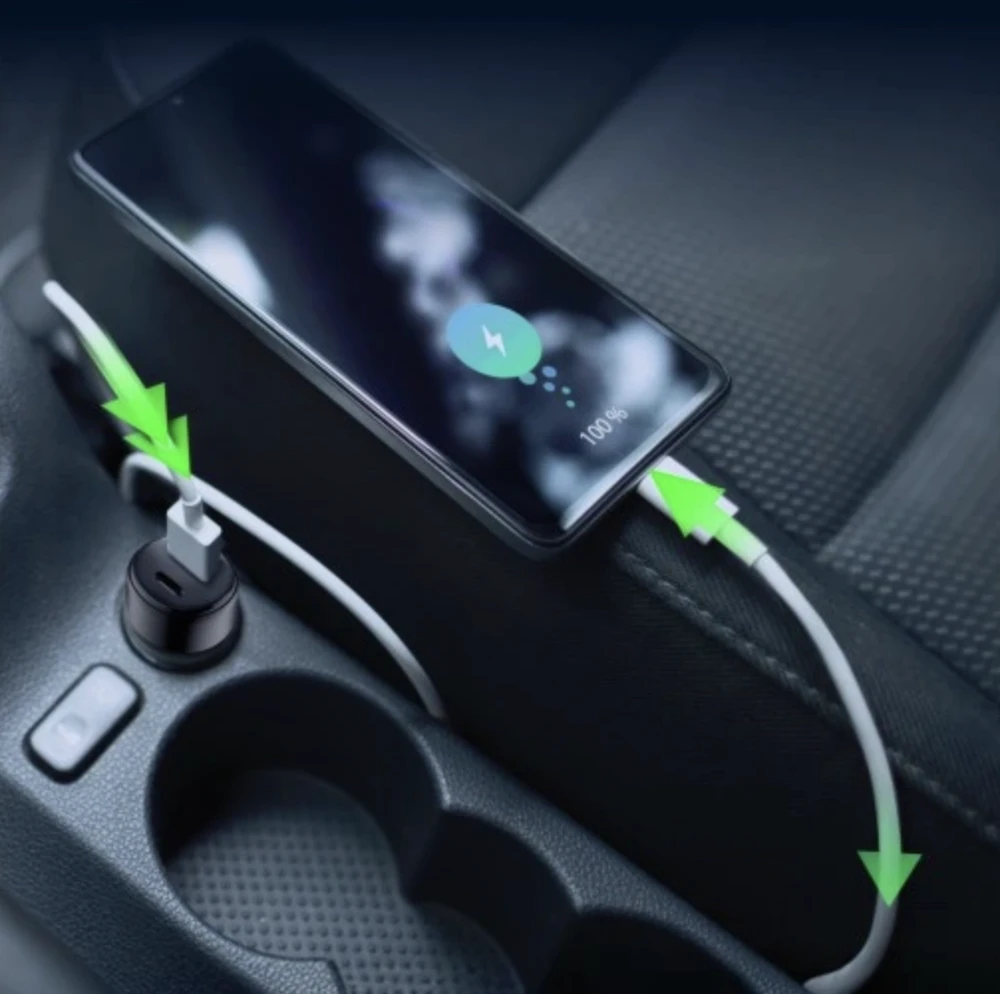 Qualo QRLS-AC-01-32 USB / USB-C automobilinis įkroviklis 32W