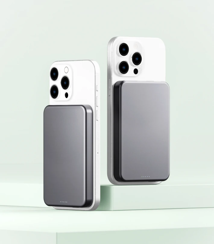 „Qualo QRPB‑20‑07 MagSafe“ išorinė baterija, 5000 mAh / 20 W / USB-C