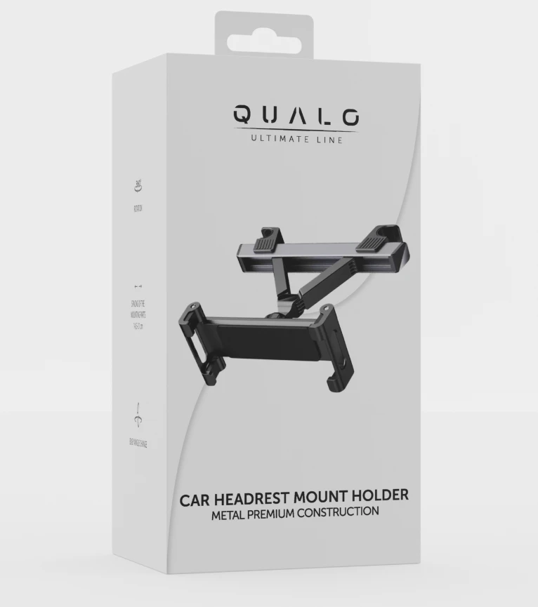 „Qualo QUS-T-BS-01“ automobilio telefono / planšetinio kompiuterio laikiklis, skirtas galinėms sėdynėms