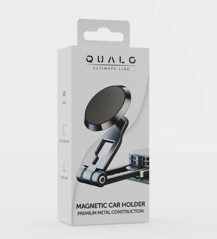 „Qualo QUSM-S-RCS-01“ magnetinis telefono laikiklis su siurbtuku
