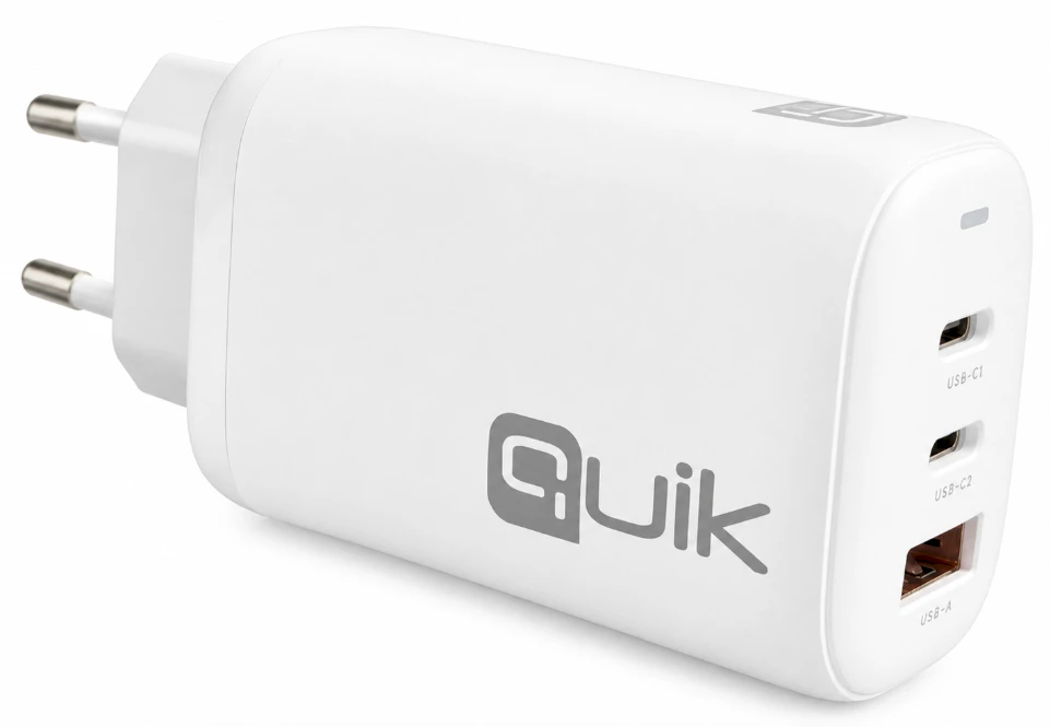 „Quik Accessories QG-311 GaN“ 2x USB-C / USB įkroviklis 65 W