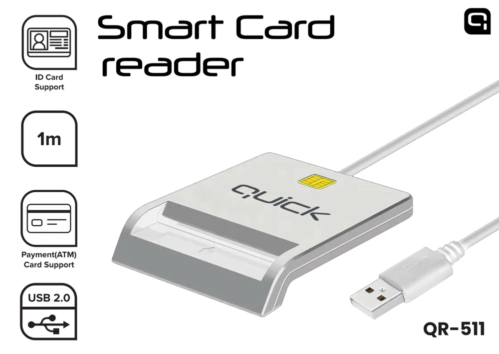 Quick QR-511 Smart ID Card reader USB, žema kaina | Varle.lt