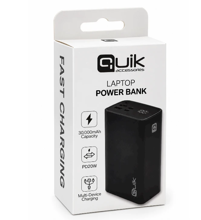 Quik Accessories QP-850 Nešiojamas kompiuteris Power Bank 30.000mAh / PD20W