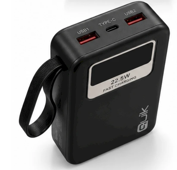 Quik Aksesuarai QP-862 Nešiojamas dirželis su išorine baterija 20 000 mAh / 22,5 W