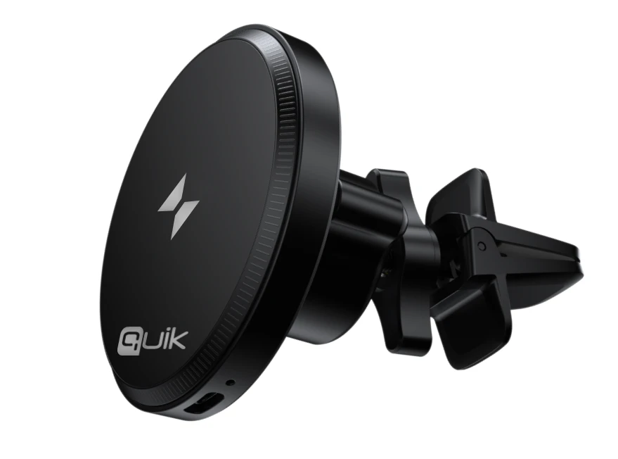 Quik Priedai QM-910 Magnetinis automobilio telefono laikiklis su belaidžiu įkrovimu 15 W