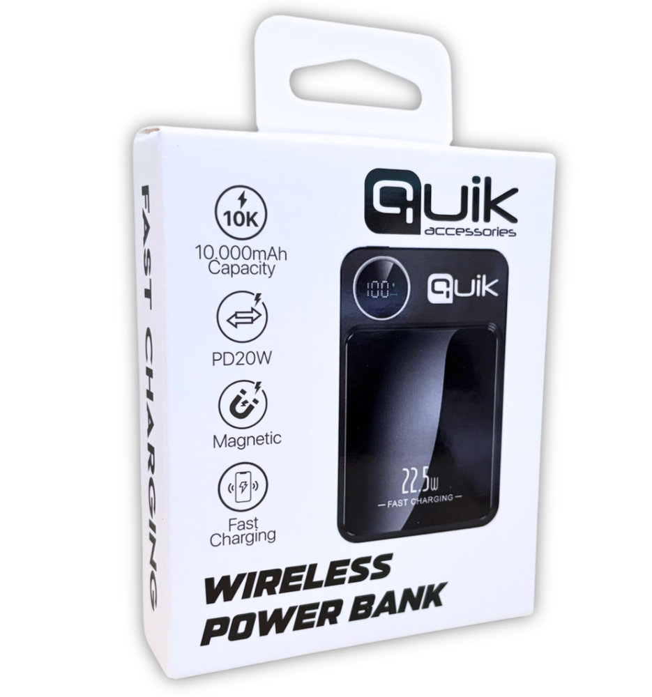 „Quik QP-810“ belaidis magnetinis išorinis akumuliatorius 10000 mAh