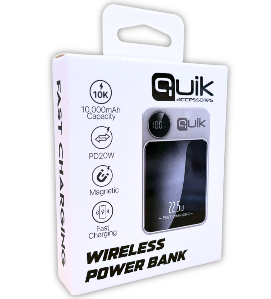 „Quik QP-820“ belaidis magnetinis išorinis akumuliatorius, 10000 mAh