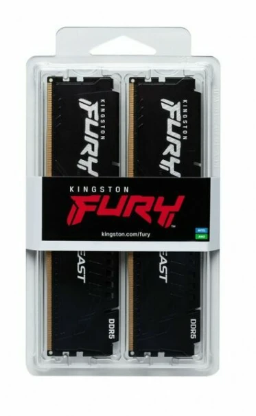 RAM KINGSTON 32GB 6000MT/s DDR5 CL36 DIMM rinkinys iš 2 FURY Beast Juodas