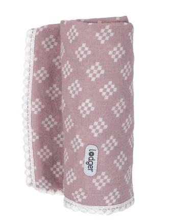 Mexen Lodger Swaddle Tribe muslininės medvilninės sauskelnės 120x120 cm, rožinės spalvos, SWT 107
