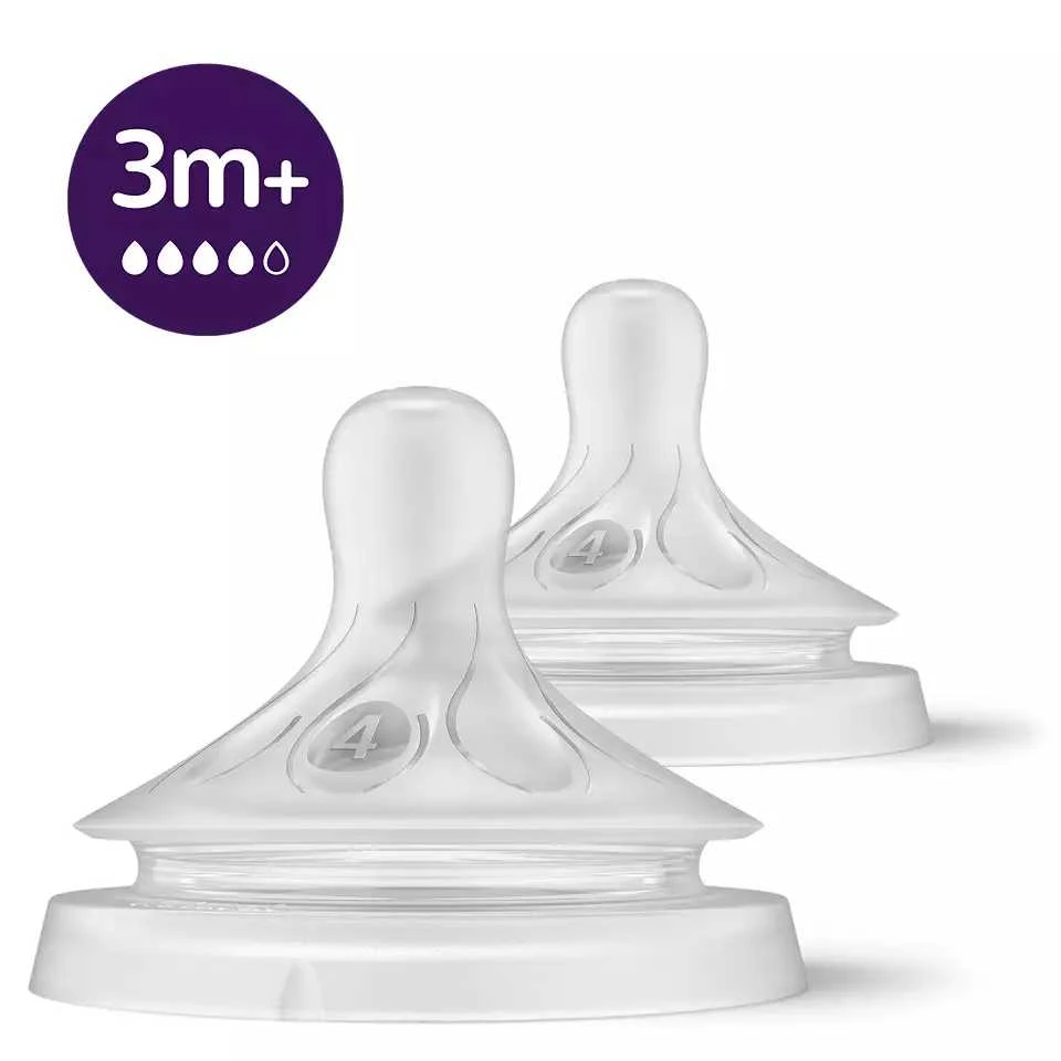 Philips AVENT Natural Response 3+ mėn. Nr. 4 vidutinės tėkmės žindukai, 2 vnt.