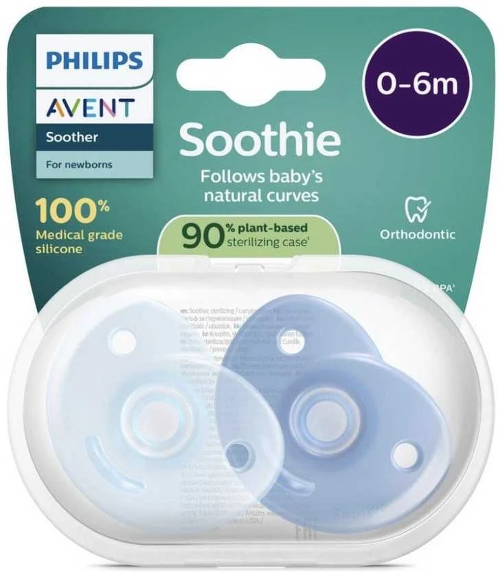 Philips Soothie silikoniniai čiulptukai su dėklu