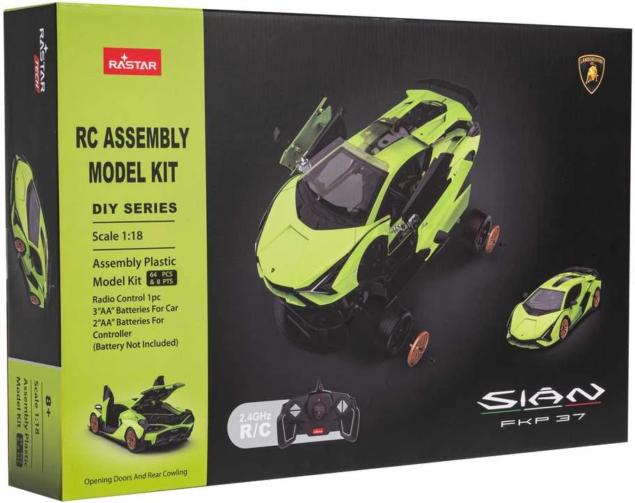 RASTAR 1:18 mastelio valdomas automodelis-konstruktorius Lamborghini Sian, 97400