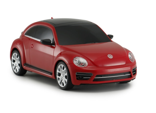 Rastar Nuotoliniu būdu valdoma raudona Volkswagen Beetle mašina