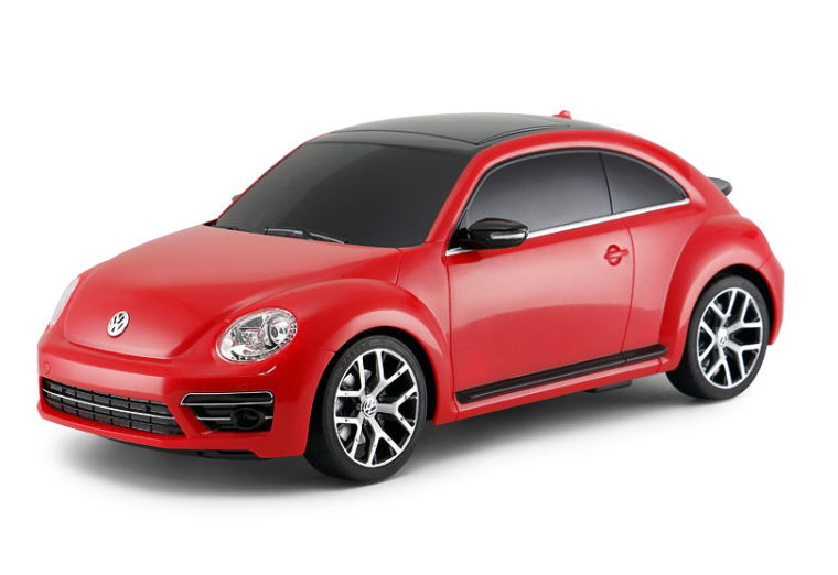 Rastar Nuotoliniu būdu valdoma raudona Volkswagen Beetle mašina