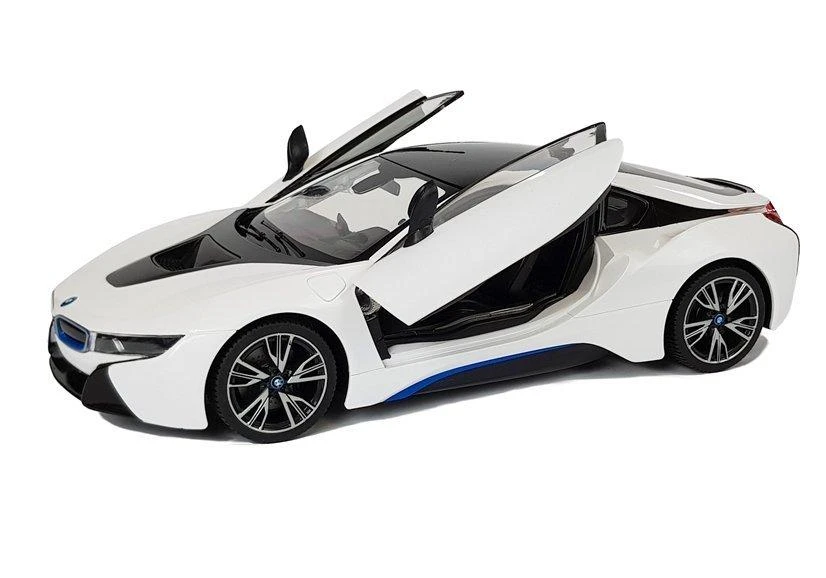 BMW i8 balta RASTAR modeliai 1:14 Nuotolinio valdymo automobilis + 2,4 GHz nuotolinio valdymo pultas