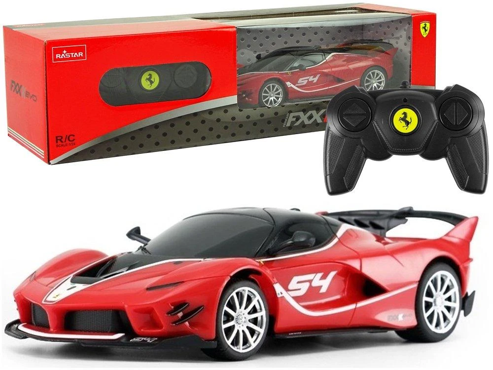 Radijo bangomis valdomas automobilis Ferrari raudonas