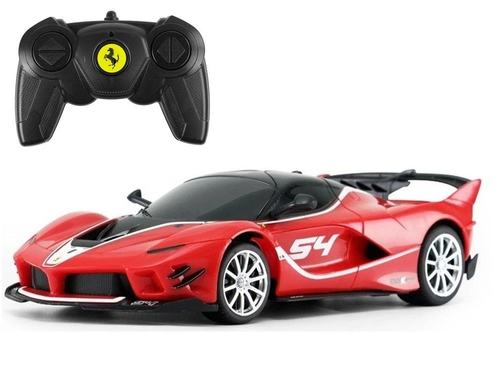 Radijo bangomis valdomas automobilis Ferrari raudonas