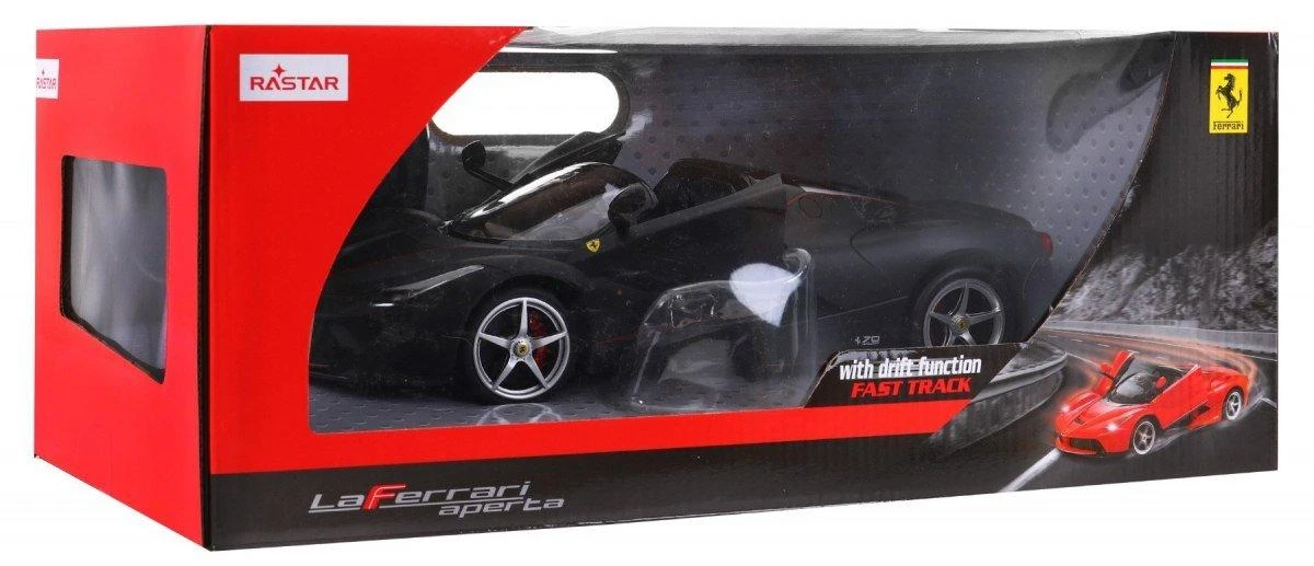 Ferrari LaFerrari Aperta juoda RASTAR modelis 1:14 Zdalnie sterowane auto + pilot 2,4 GHz