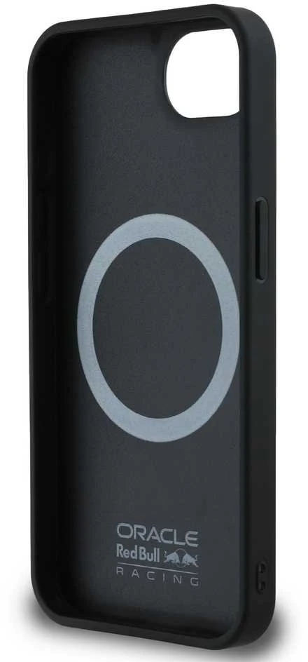 Red Bull Raudona Bull Raudona Bull Carbon Shiny Logo MagSafe dėklas skirtas Apple iPhone 16e juodos spalvos