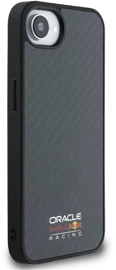 Red Bull Raudona Bull Raudona Bull Carbon Shiny Logo MagSafe dėklas skirtas Apple iPhone 16e juodos spalvos