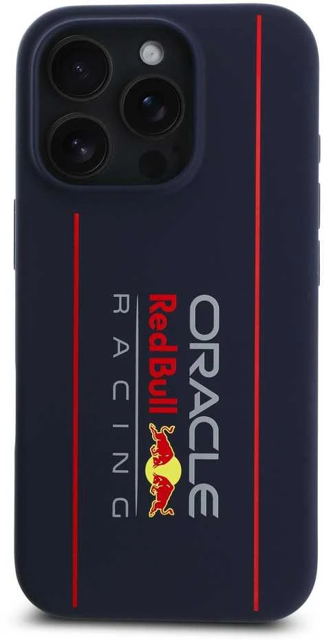 Red Bull Raudona Bull Raudona Bull RBHMP16X24SIOLRV Apple iPhone 16 Pro Max 6.9″ kietas dėklas navy Silicone Vertical Logo Mag
