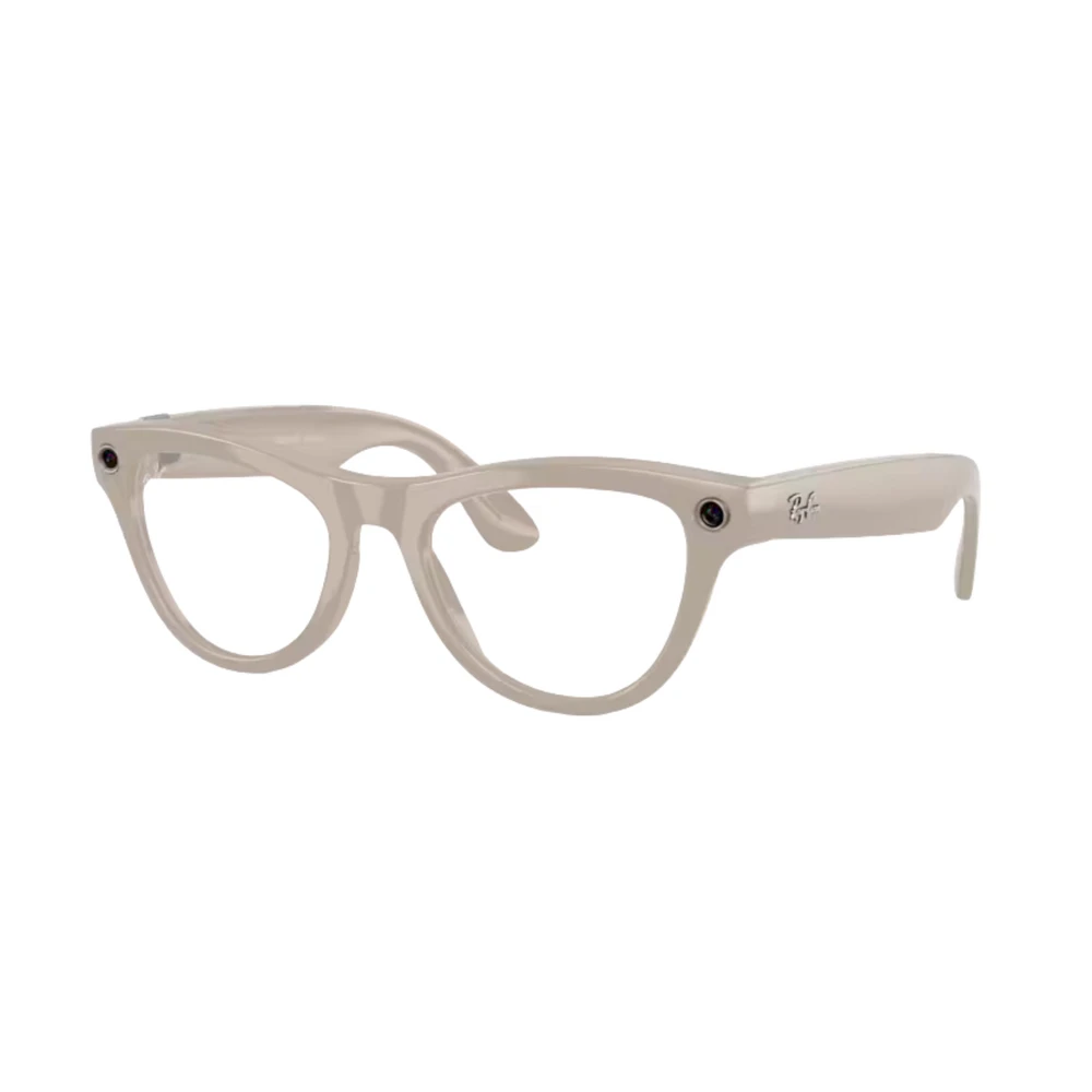 „RayBan“ „Ray-Ban Meta Skyler Gen1 AI“ akiniai – blizgūs / kreidiniai pilkos spalvos perėjimai