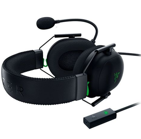 Esports THX Spatial Audio Žaidimų Ausinės Razer BlackShark V2 + USB garso plokštė, Juodos
