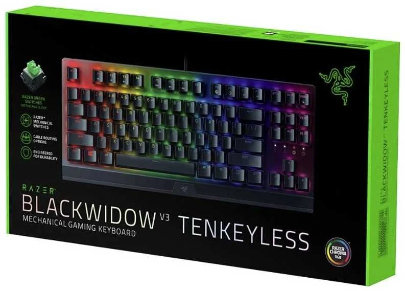 Kompaktiška Žaidimų klaviatūra Razer BlackWidow V3 Tenkeyless, Yellow Switch, US išdėstymas
