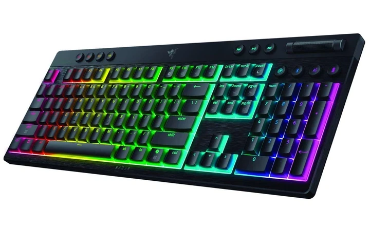 Razer | BlackWidow V4 Low-Profile HyperSpeed | Klaviatūra | Wireless | US | Bluetooth | Žalias Switches | Juodas