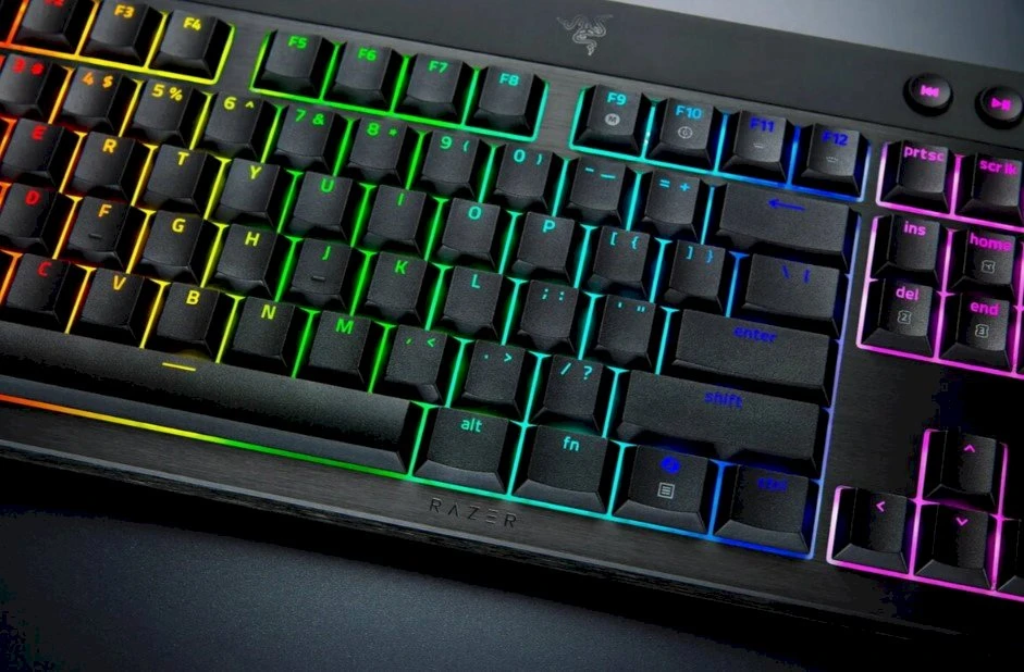 Razer | BlackWidow V4 Low-Profile HyperSpeed | Klaviatūra | Wireless | US | Bluetooth | Oranžinis Switches | Juodas