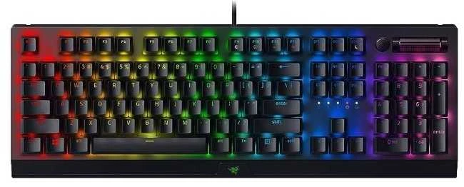 Mechaninė žaidimų klaviatūra Razer BlackWidow V4 X, US išdėstymas, geltonas jungiklis, su laidu, Juodos spalvos