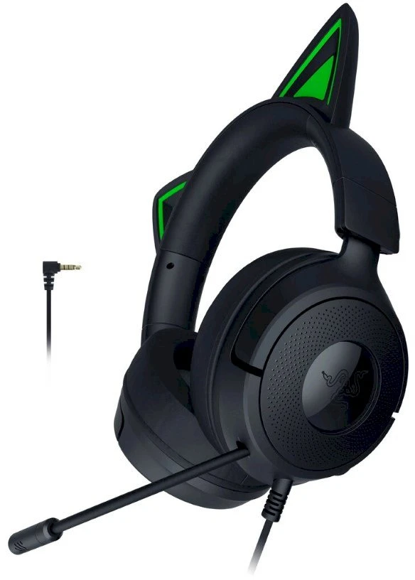 Razer Ausinės Žaidimams | Kraken Kitty V3 X | su laidu | Over-Ear | Mikrofonas | Juodas
