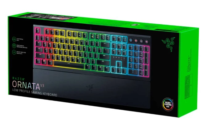 Razer | Ornata V3 | Klaviatūra žaidimams | su laidu | RGB LED pašvietimas | US | Mecha-Membrane | Juodas