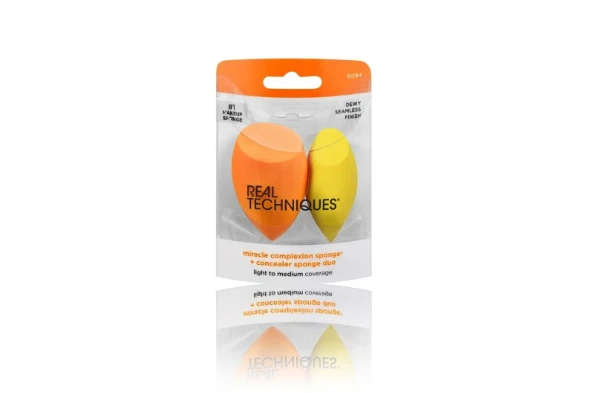 Real Techniques Miracle Complexion Sponge + Maskuoklis Sponge Duo aplikatorius