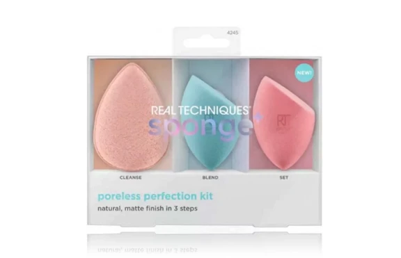 Real Techniques Makiažo kempinė Pro-Matte Porų nepralaidi 3 vnt.
