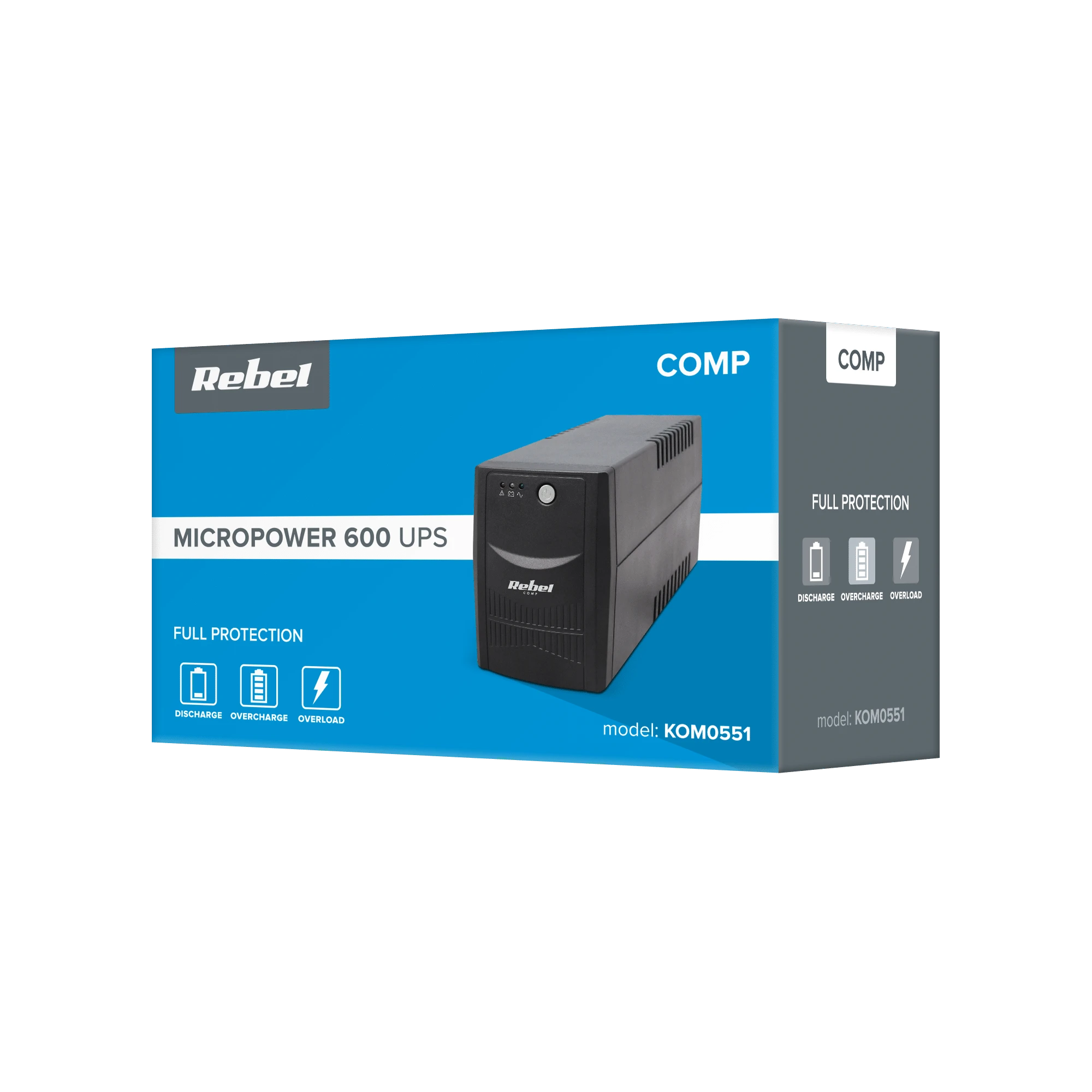 Rebel Nepertraukiamo maitinimo šaltinis UPS 360W 600VA 230V 50Hz