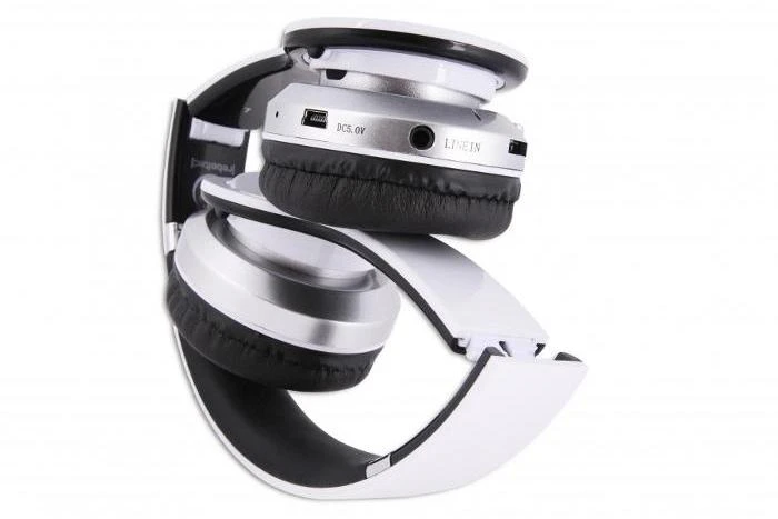 Rebeltec Bluetooth ausinės Crystal baltos spalvos