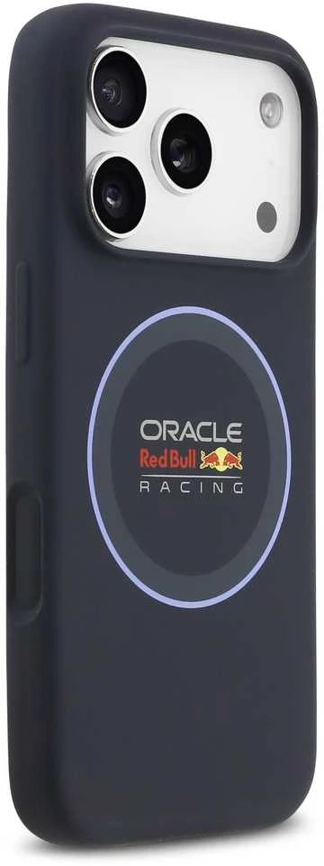 Red Bull Raudona Bull Raudona Bull Silicone mėlynos spalvos Ring MagSafe dėklas skirtas Apple iPhone 17 Pro Navy