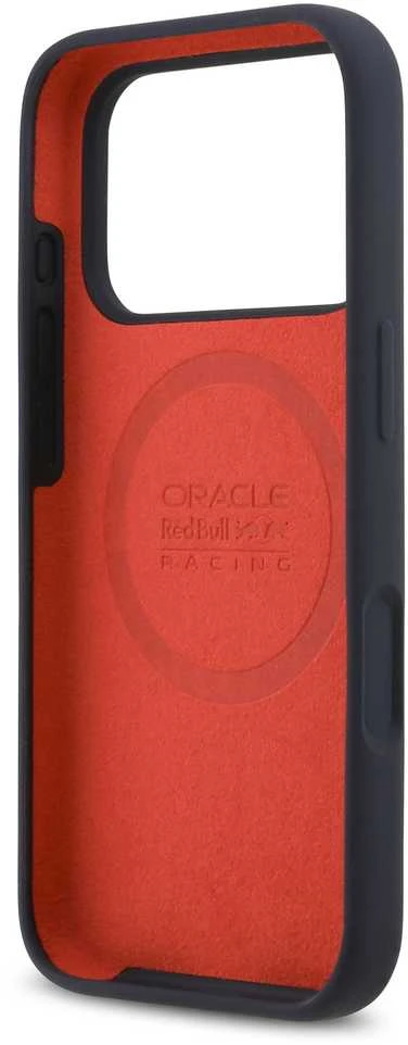 Red Bull Raudona Bull Raudona Bull Silicone mėlynos spalvos Ring MagSafe dėklas skirtas Apple iPhone 17 Pro Navy