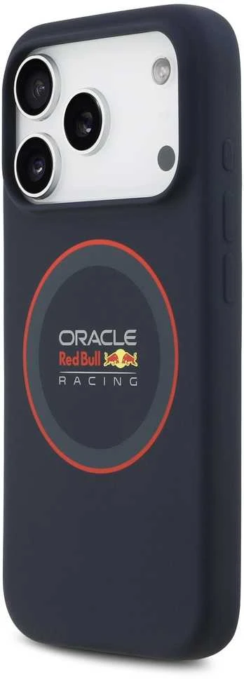 Red Bull Raudona Bull Raudona Bull Silicone Raudona Ring MagSafe dėklas skirtas Apple iPhone 17 Pro Navy mėlynos spalvos