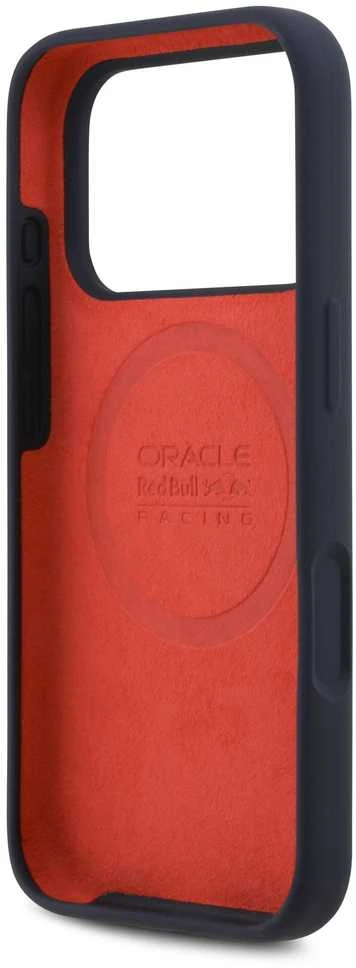 Red Bull Raudona Bull Raudona Bull Silicone Raudona Ring MagSafe dėklas skirtas Apple iPhone 17 Pro Navy mėlynos spalvos