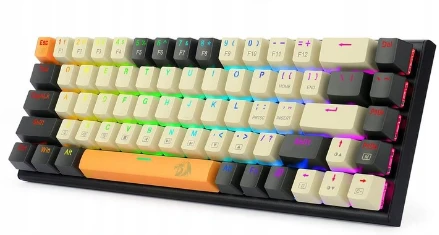 Klaviatūra žaidimams Redragon Ryze RGB K633CGO-RGB Redragon Mechaninė Raudona Switches su laidu mechaninė su pašvietimu geltona