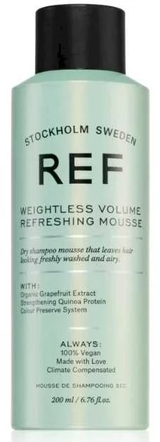 REF Weightless Apimties suteikiantis Refreshing Putos Sausas šampūnas, 200 ml