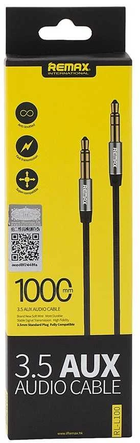 Kabelis Remax RL-L100 1m juodas